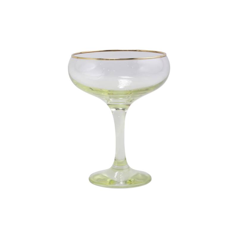viva by VIETRI Rainbow Yellow Coupe Champagne Glass