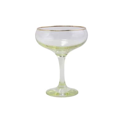 viva by VIETRI Rainbow Yellow Coupe Champagne Glass