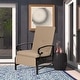 preview thumbnail 47 of 51, Outdoor Cushioned Chaise Lounge Adjustable Patio Reclining Lounge Chair, Recliner Lounge Chair & Bistro Table Set