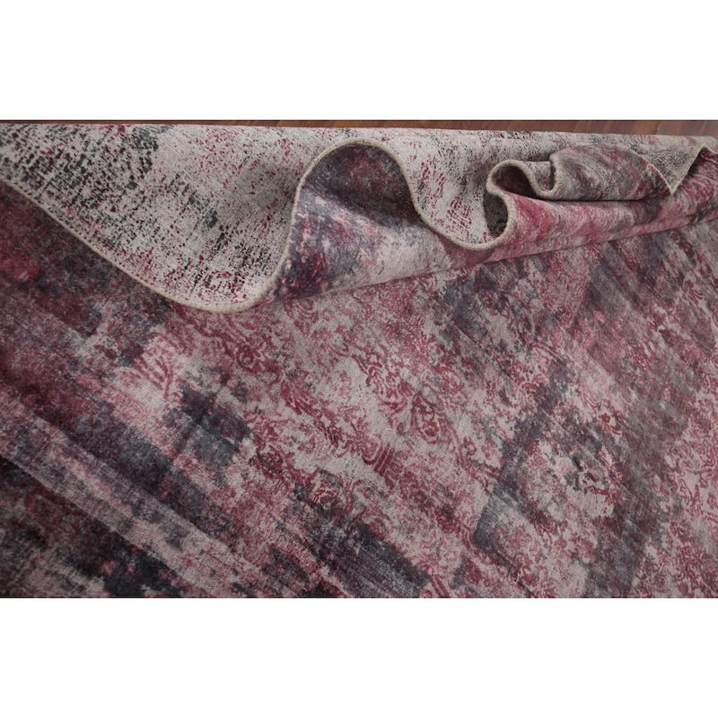All-Over Modern Abstract Indian Area Rug Handmade Wool Carpet - 7'11"x 9'10"