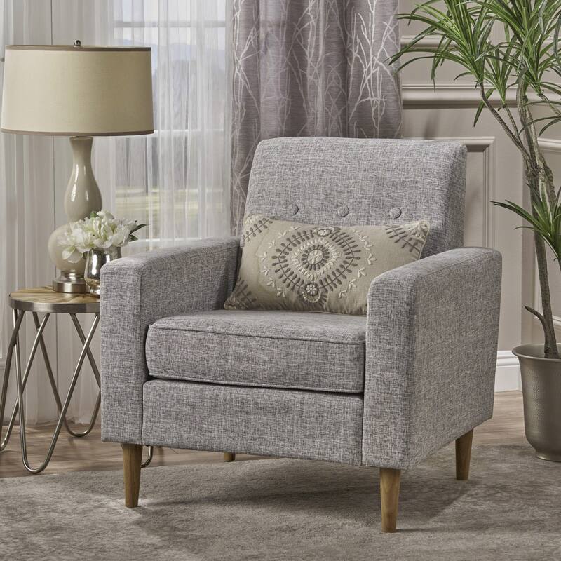 Modern 30.5" Upholstered Club Chair with Sturdy Rubber Wood Legs for Living Room