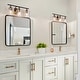 preview thumbnail 2 of 18, Modern Black Gold Bathroom Vanity Light Hammered Glass Wall Sconces