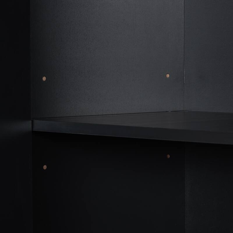 Bathroom Storage Cabinet with Two Laundry Baskets, Storage Cabinet with Doors and Drawer for Home