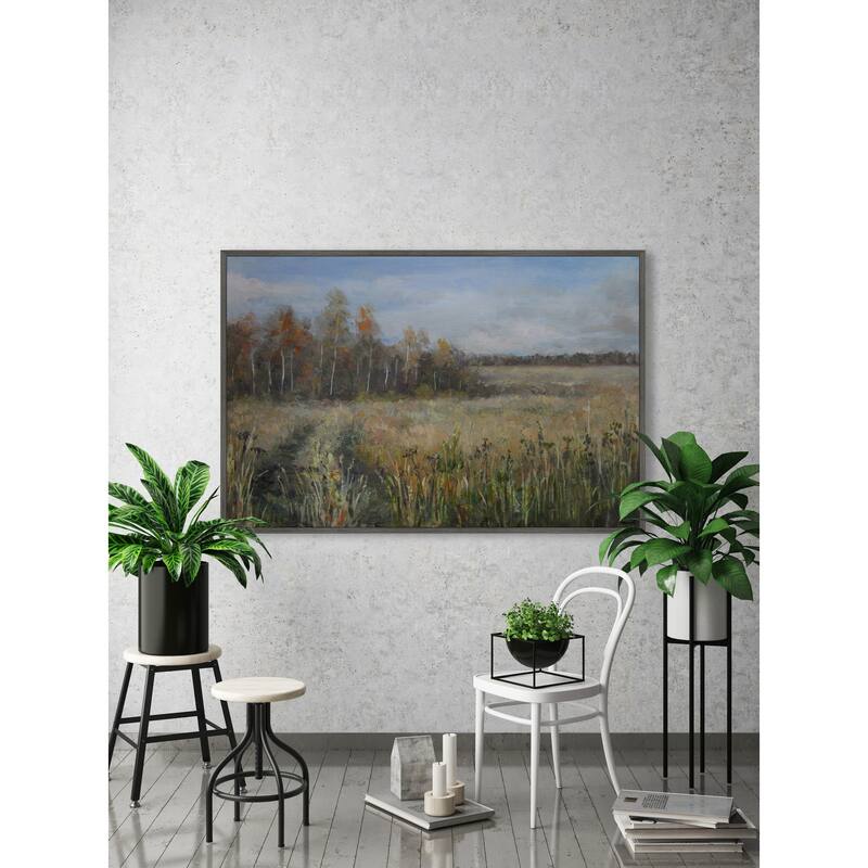 Summertime Fields Floater Framed Print on Canvas