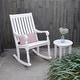 preview thumbnail 9 of 32, Cambridge Casual Lyon Mahogany Oversize Wood Outdoor Rocking Chair