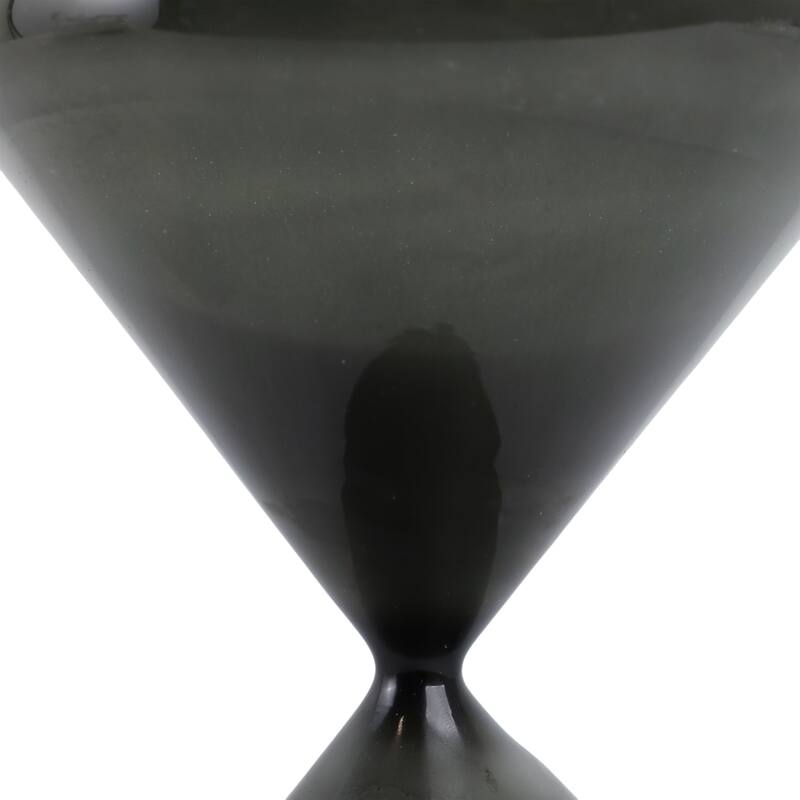 Glass Hourglass Shape Decorative Object Modern Home Decor - 10" White - 5" x 5" x 10"