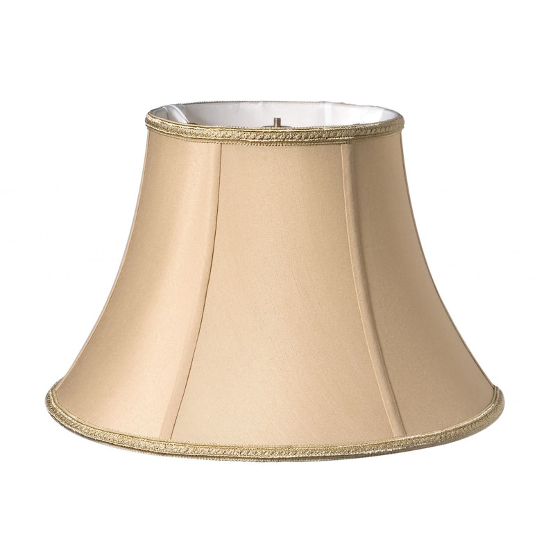 HomeRoots 20" Vintage Gold Slanted Bell Shantung Lampshade - 20
