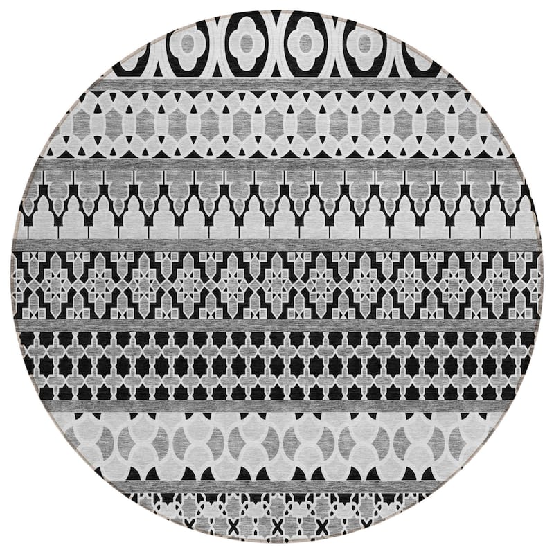 HomeRoots Quatrefoil Transitional Rectangle Outdoor Rug