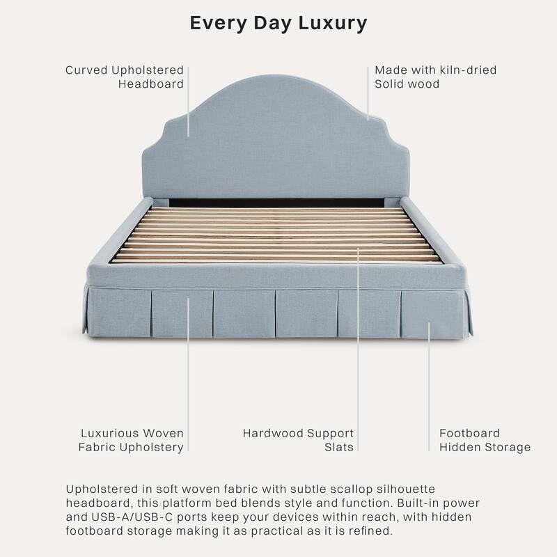 Canton Upholstered Queen Size Storage Bed