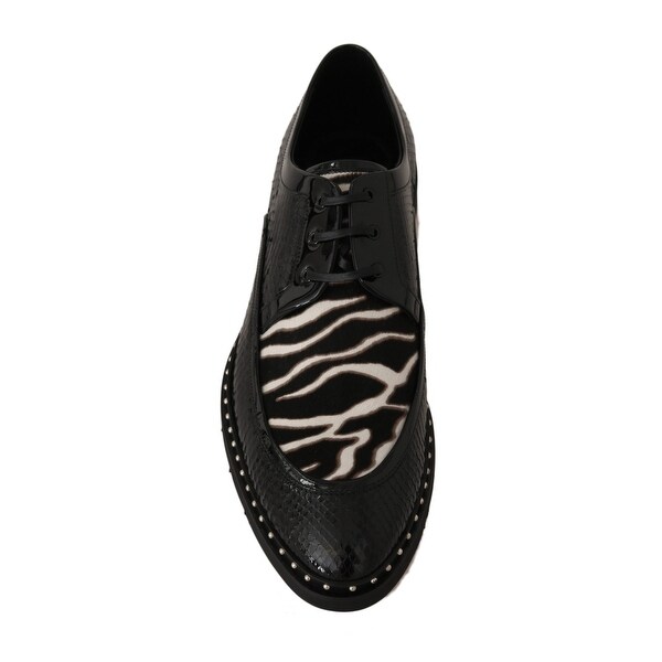 Leather Formal White Zebra 