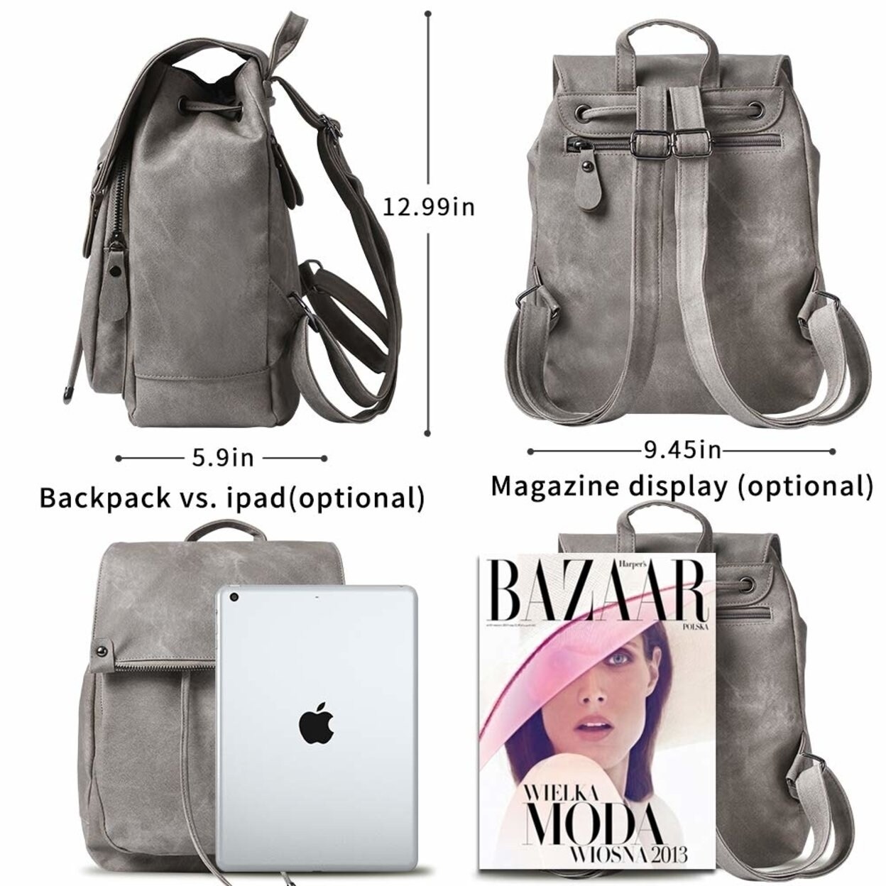 Shop Women Backpack Waterproof Anti Theft Lightweight Pu Leather Nylon School Shoulder Bag Travel Backpack Girls Ladies Overstock 27518274