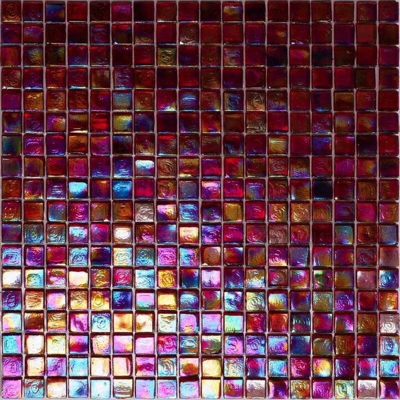 Apollo tile 12" x 12" Skosh Glossy Merlot Red Glass Tile (18.69 sq ft/case) - 20 Pack