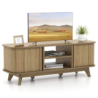 Costway TV Stand for TV up to 55 Inch Television Cabinet with 2 Open - See Details
