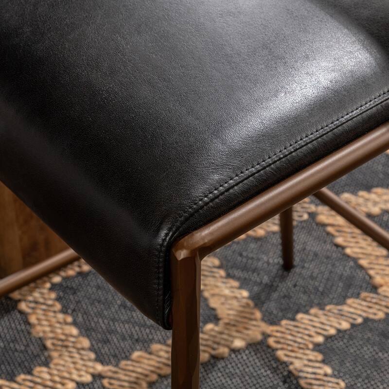 Classic Home Kayne Leather Counter Stool
