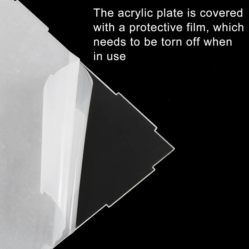 Acrylic Clear Display Case Box Dustproof Protection Showcase 30x30x15cm - Clear, Black