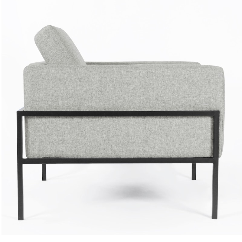 HomePop Modern Upholstered Club Chair w/Metal Frame