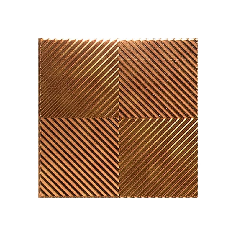 FASÄDE Quattro 4-foot x 8-foot PVC Wall Panel in Antique Bronze - Sample