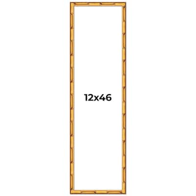 12x46 Frame Gold Bamboo Picture Frame Modern Photo Frame Includes UV Acrylic Shatter Guard Front Acid Free Foam Backing Board