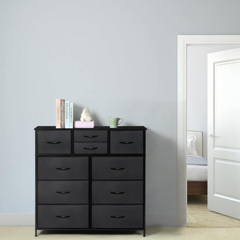 10 Drawer Dresser with Wood Top