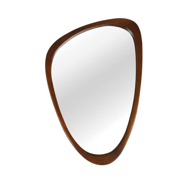 20"x30" Irregular Solid Wood Frame Decorative Mirror,For Bedroom, Bathroom, Living Room, Entryway