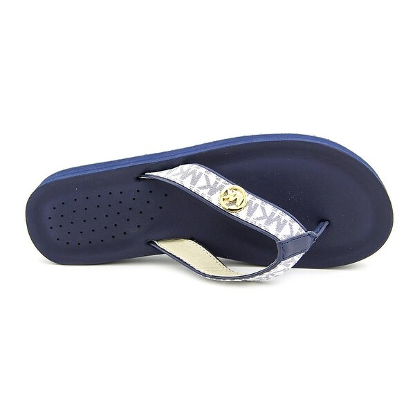 michael kors flip flops womens blue