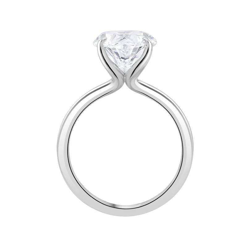 Auriya 14k Gold 6 1/2ctw Oval Lab grown Solitaire Diamond Engagement Ring (E-F VS)