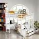 preview thumbnail 1 of 23, Multifunctional Design Loft Bed with The Loft Bed with Drawers, Cabinets, Shelves, and Desk White