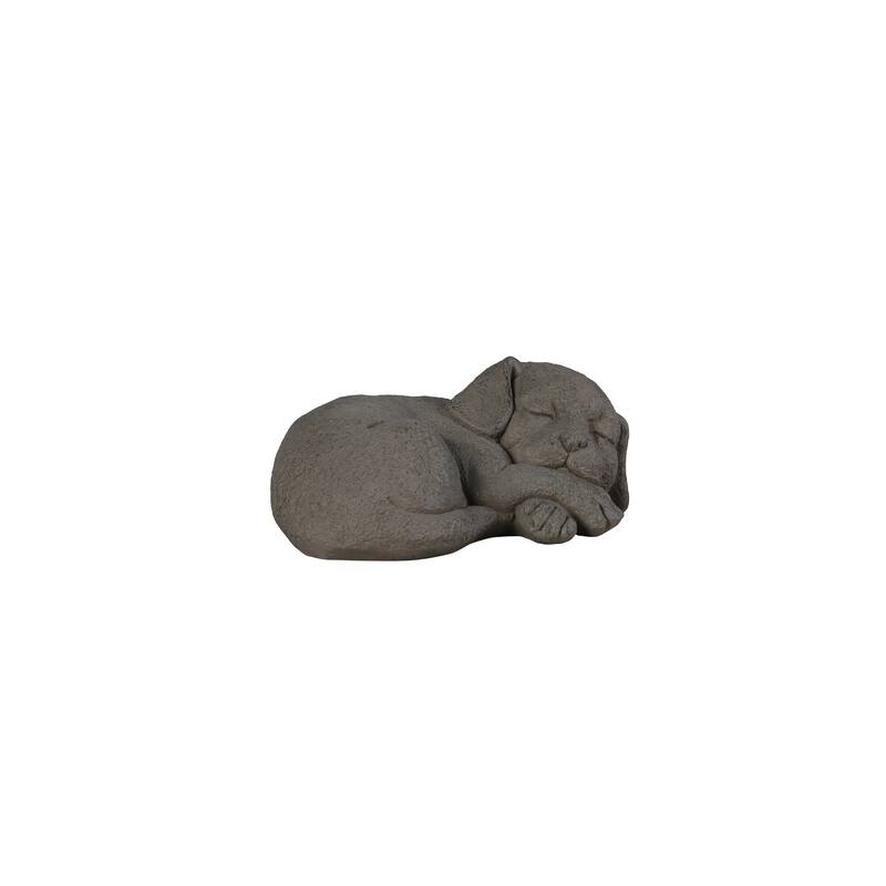 Peaceful Rest Curled Sleeping Dog Memorial Statue