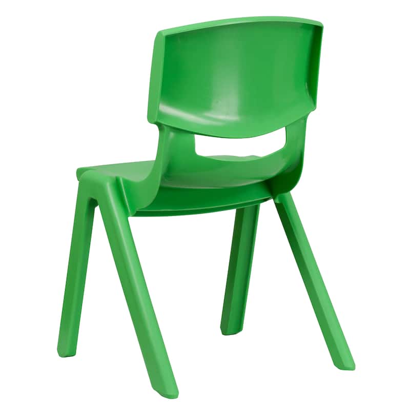4 Pack Plastic Stack School Chair with 15.5"H Seat, 3rd-7th School Chair