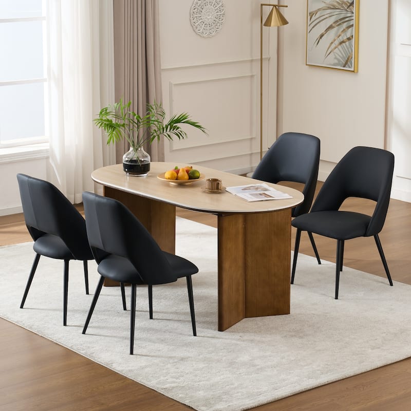 Mid-Century Modern Dining Chairs Set of 2, Upholstered Side Chairs