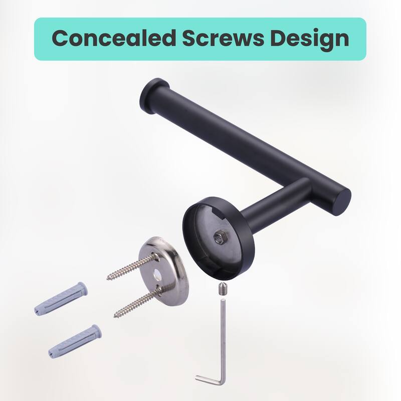 WOWOW Wall Mount Stainless Steel Single Arm Toilet Paper Holder