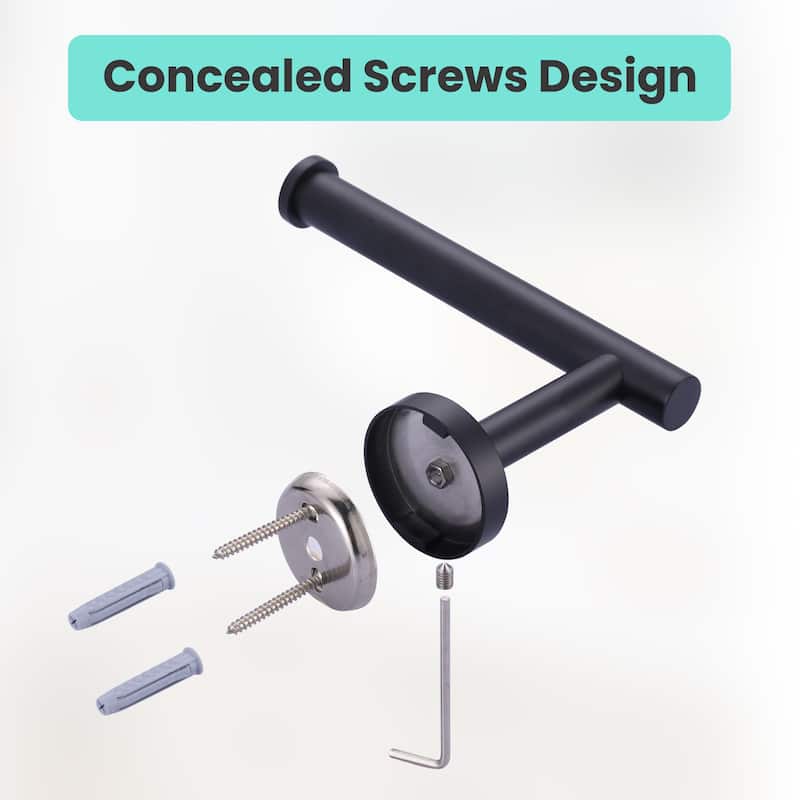 WOWOW Wall Mount Stainless Steel Single Arm Toilet Paper Holder