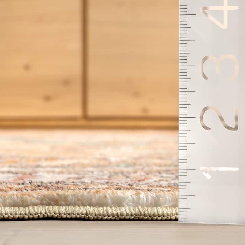 Nuloom Hollyn Vintage Medallion Machine Washable Area Rug