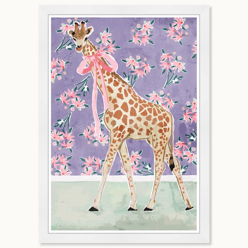 Wynwood Studio Ribbon Flowing Flora Framed Trendy Maximalist Decor 1 Piece Canvas Wall Art - 15 x 21 - White