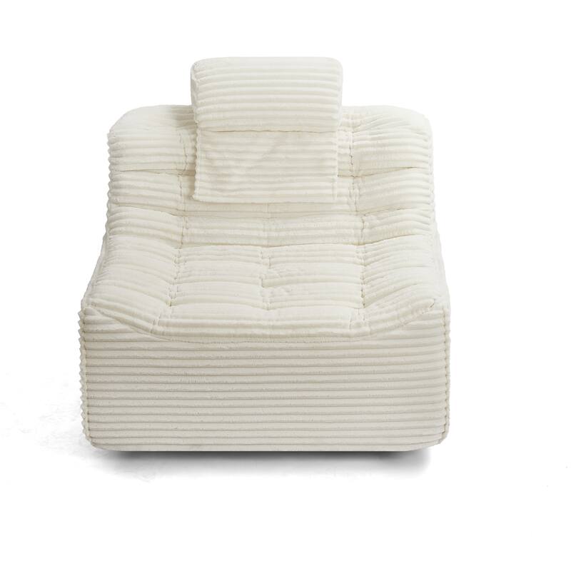 Oversize Swivel Chair Glider Chair with Switchable Head Pillow and Waist Pillow, Soft Plush Lounge Chair Accent Chair