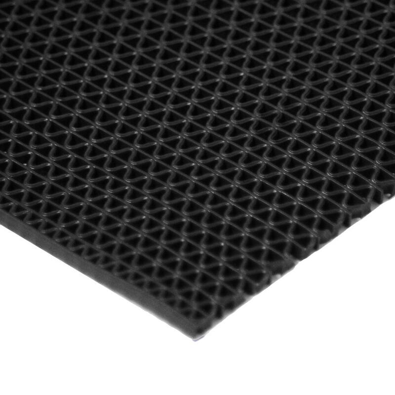 Rubber-Cal "S-Grip" PVC Runner - 3/16 in x 4 ft x 25 ft - Gray - Big