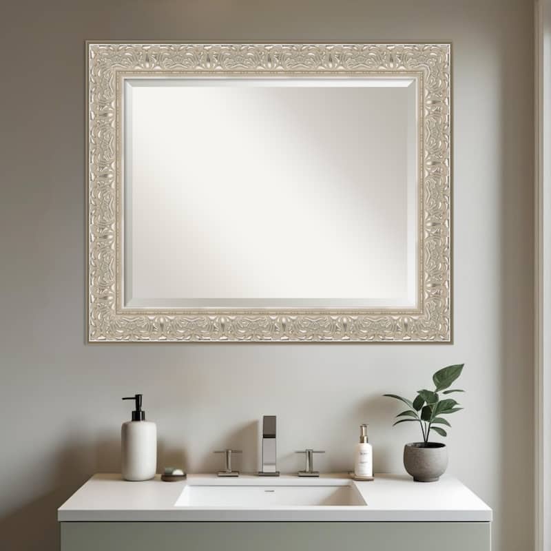 Luxe Beveled Framed Bathroom Vanity Wall Mirror