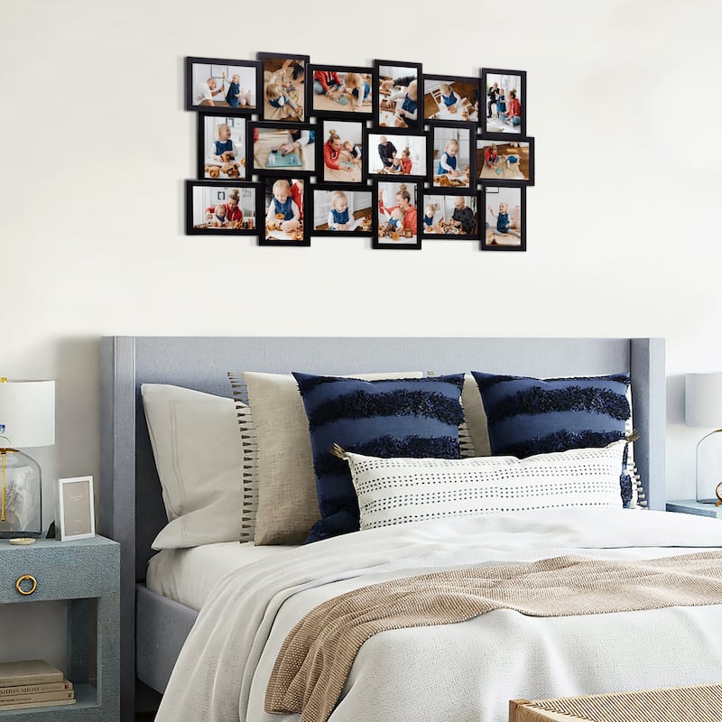 HELLO LAURA 18 Opening 4x6 Large Collage Picture Frame for Wall Decor