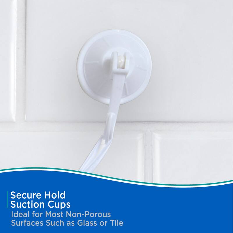 Kenney 4-Pocket Hanging Mesh Suction Shower Organization Caddy - White - 13" W x 17.5" H