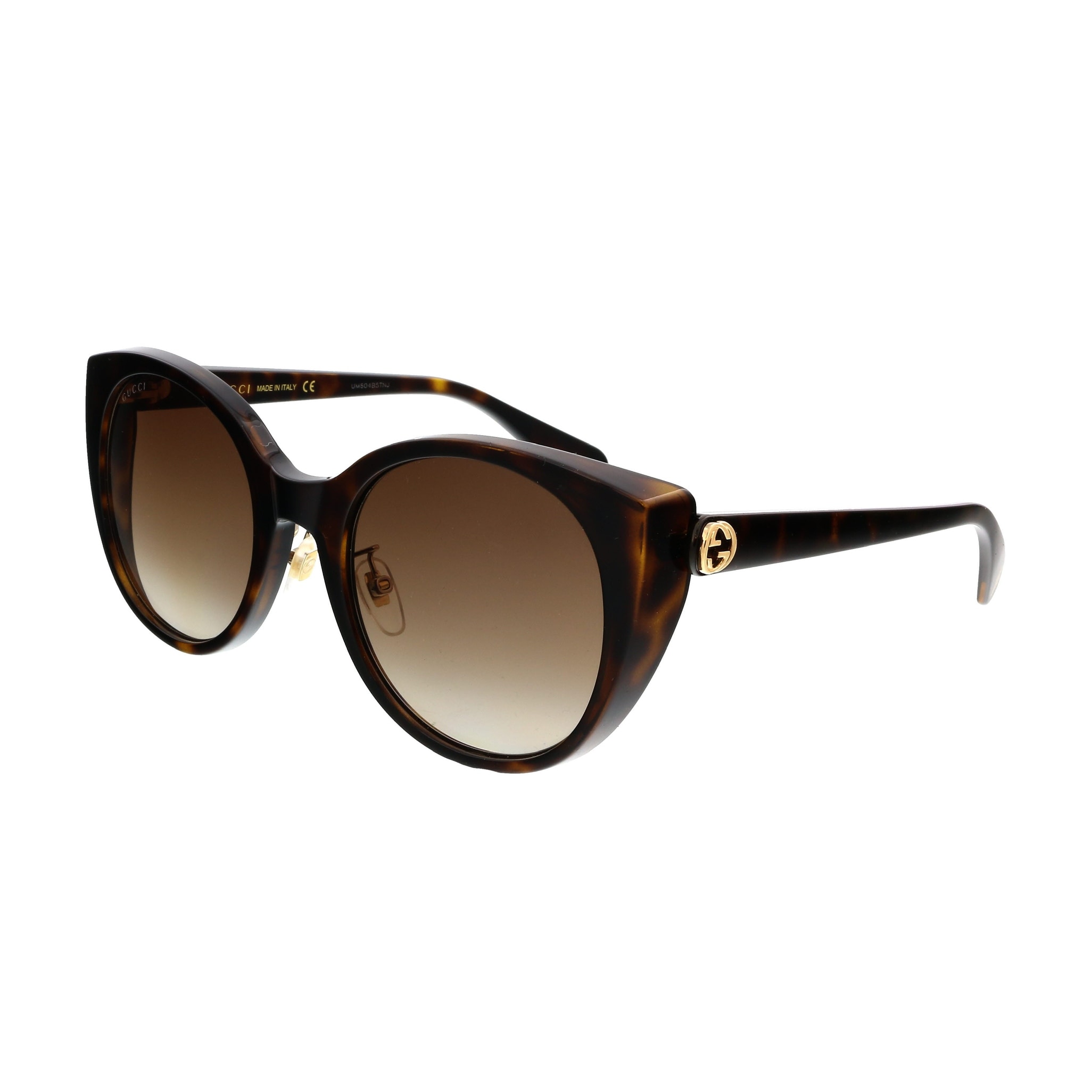 Shop Gucci Gg0369s 002 Havana Cateye Sunglasses 54 22 145