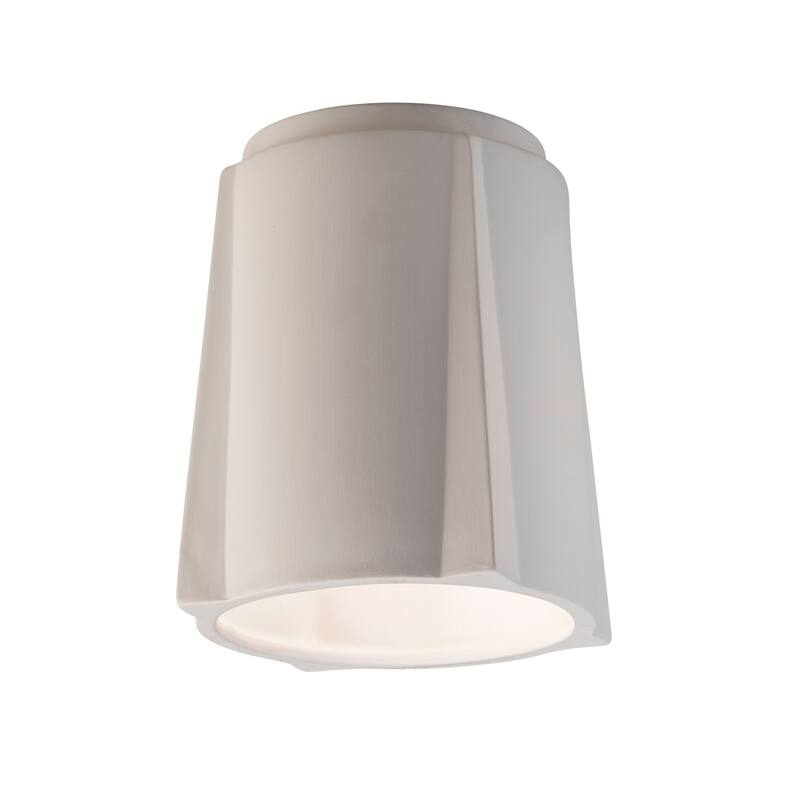 Justice Design Group Radiance Compass Ceramic Flush-Mount Light - Incandescent - Bisque