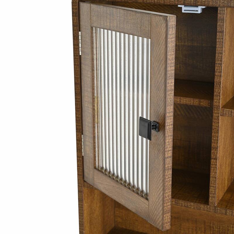 Farmhouse Makeup Vanity Desk with Mirror and Lights