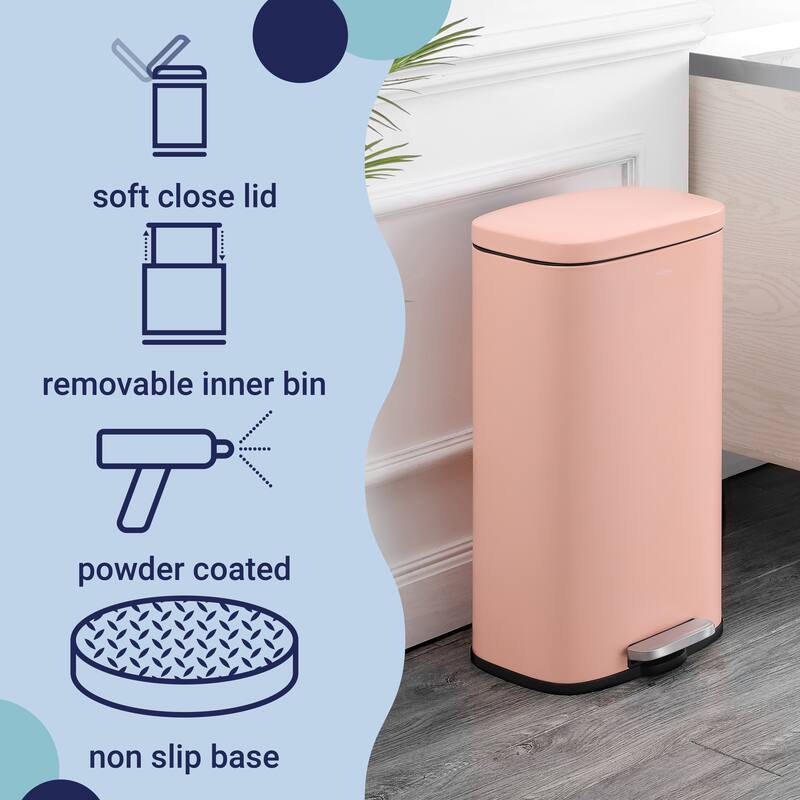 happimess Curtis 8-Gallon Step-Open Trash Can