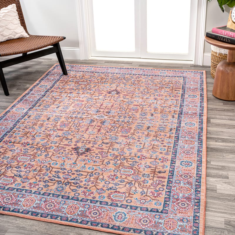JONATHAN Y Kemer All-Over Persian Machine Washable Multi Area Rug