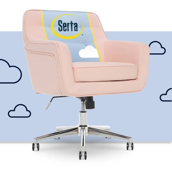 Serta Ashland Home Office Desk Chair with Button Tufted Mid-Back