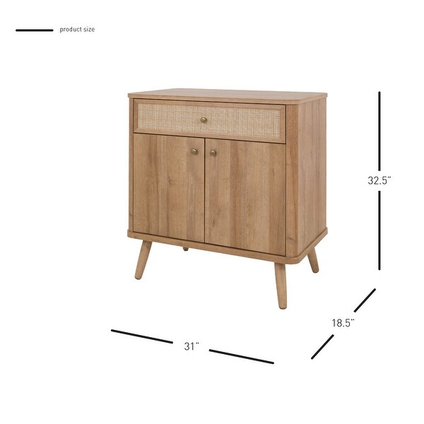 Thelma KD Rattan Small Cabinet 1 Drawer 2 Doors