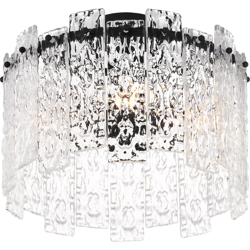Caspian 4-Light Matte Black Semi-Flush Mount