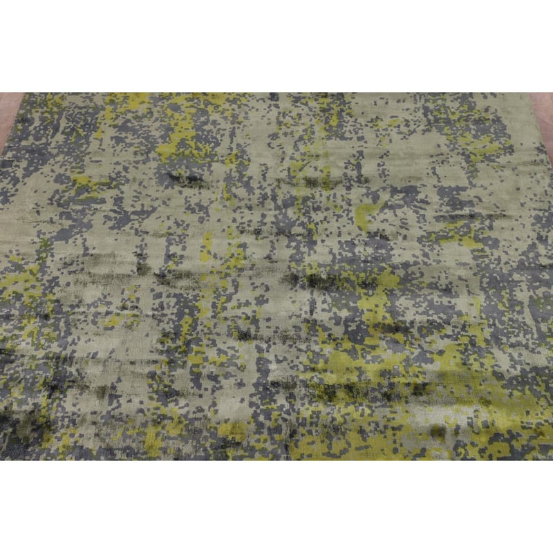 All-Over Abstract Oriental Area Rug Hand-Knotted Wool Carpet - 6'7"x 9'8"