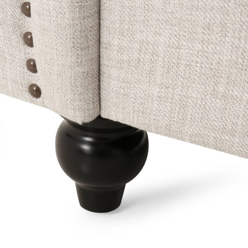 Roomfitters Chesterfield Club Chair with Deep Tufting, Rolled Arms and Nailhead Trim, Velvet Accent Armchair