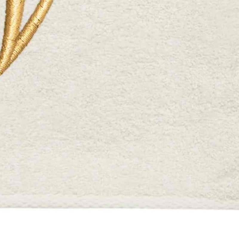 Avanti Linens Ivory/Gold Script Monogram Hand Towel Letter N - Hand Towel